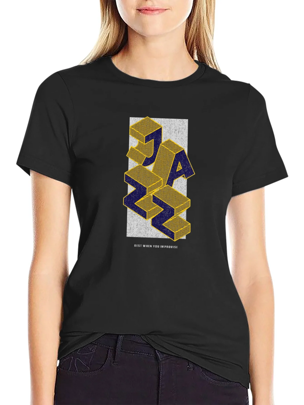 JAZZ 3D Block Graphic T-Shirt - Stylish & Unique product image 1