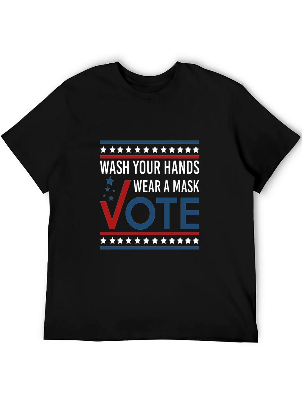Wash Your Hands Wear A Mask Vote T-Shirt product image 5