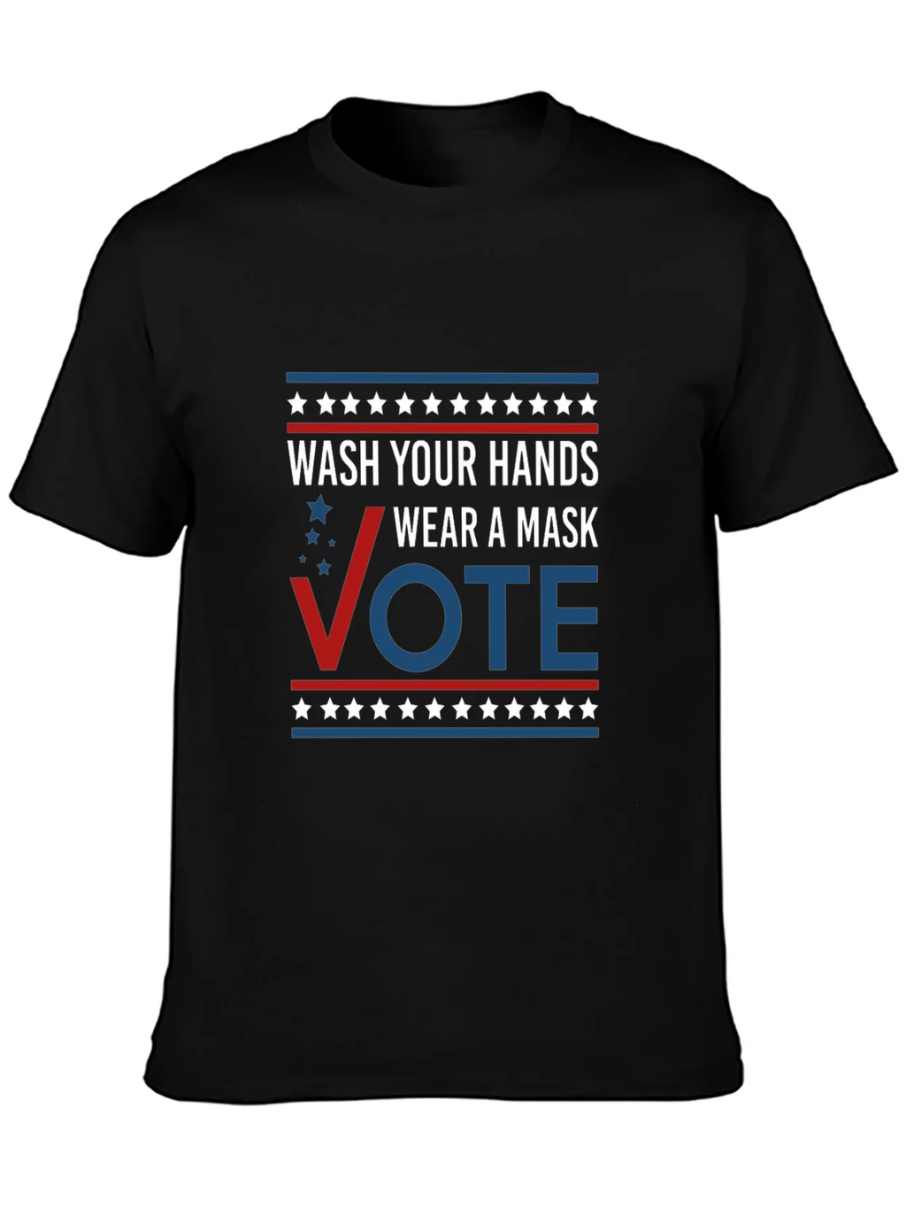 Wash Your Hands Wear A Mask Vote T-Shirt product image 3