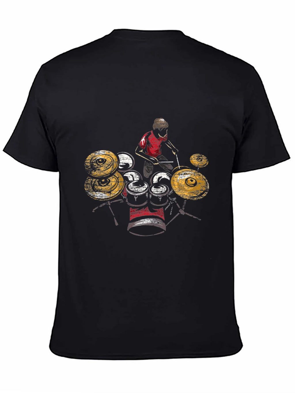 Drummer Graphic T-Shirt - Black Cotton Tee product image 3