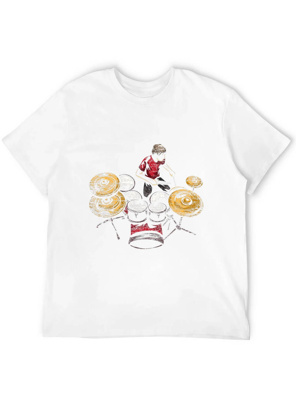 Drummer Graphic T-Shirt - Black Cotton Tee product image 10