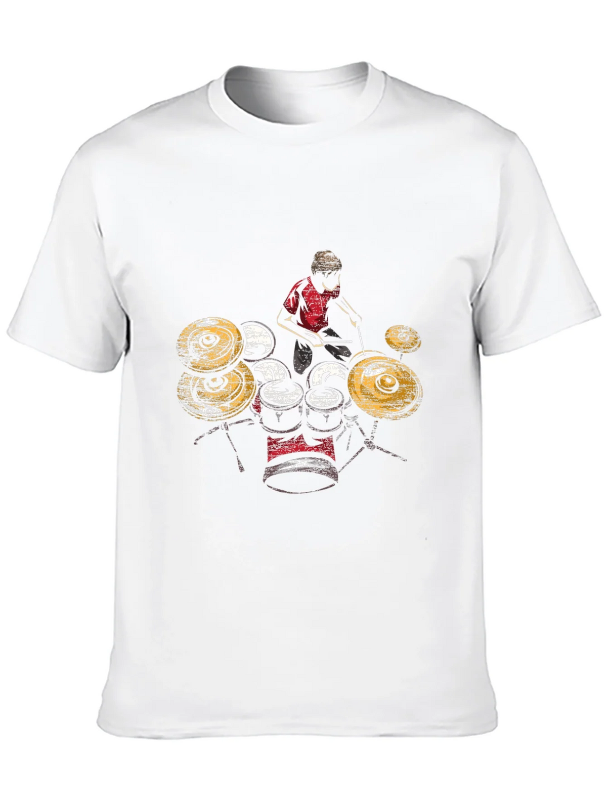 Drummer Graphic T-Shirt - Black Cotton Tee product image 8