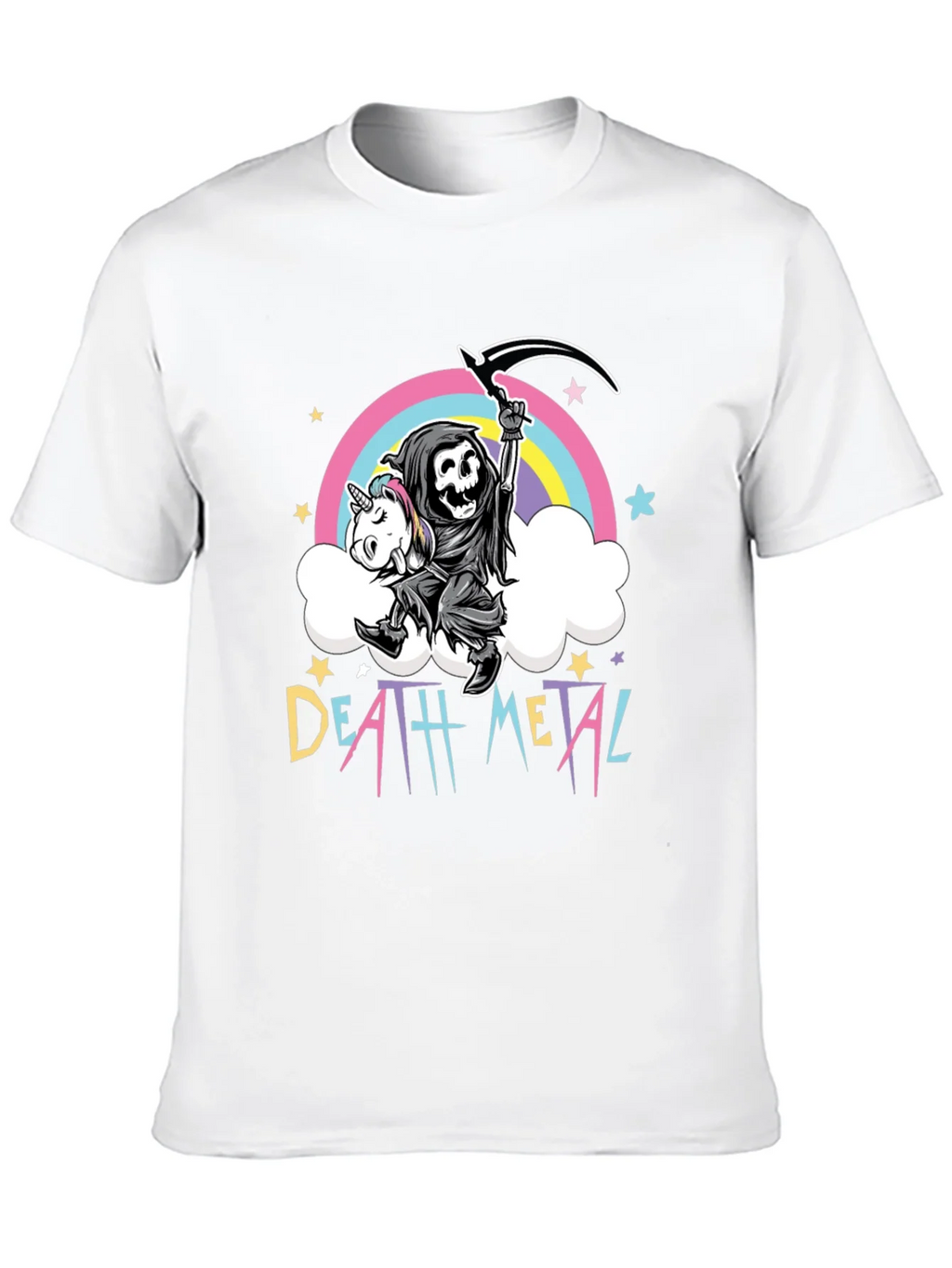 Death Metal Grim Reaper Unicorn T-Shirt product image 8