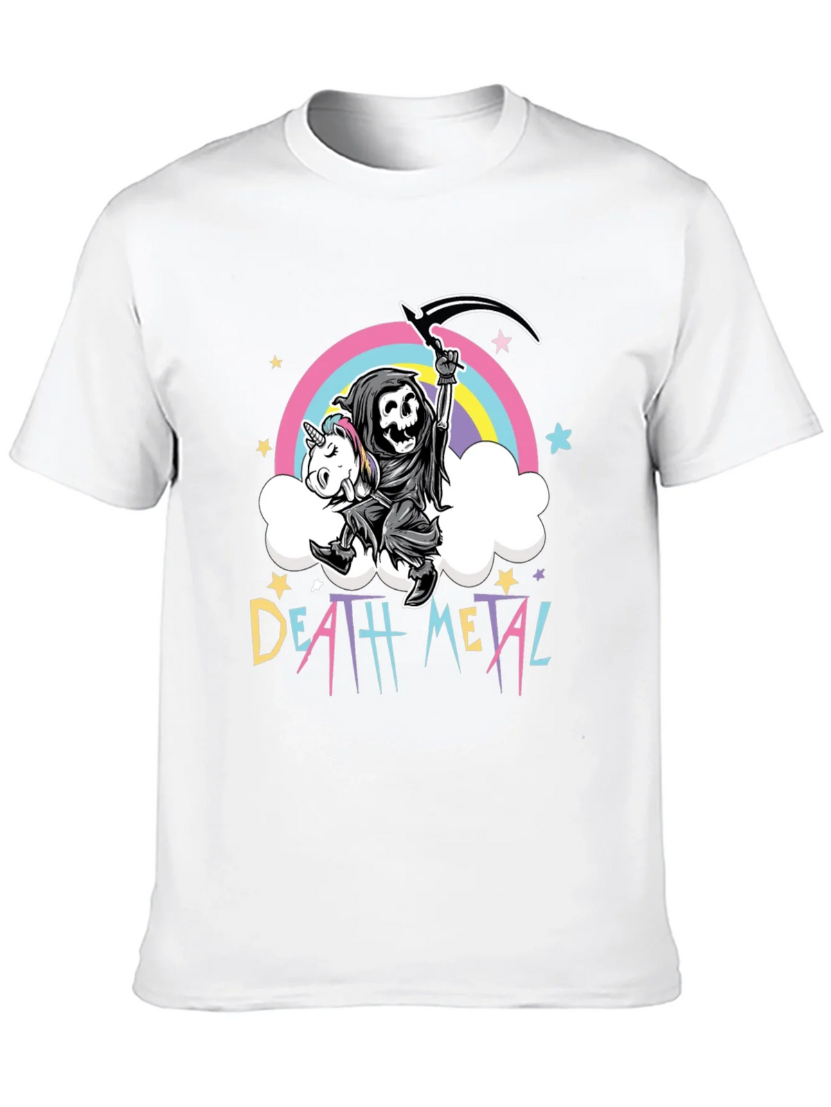 Death Metal Grim Reaper Unicorn T-Shirt product image 8