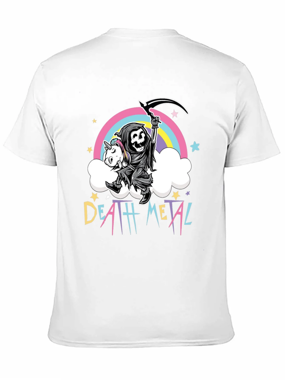 Death Metal Grim Reaper Unicorn T-Shirt product image 9