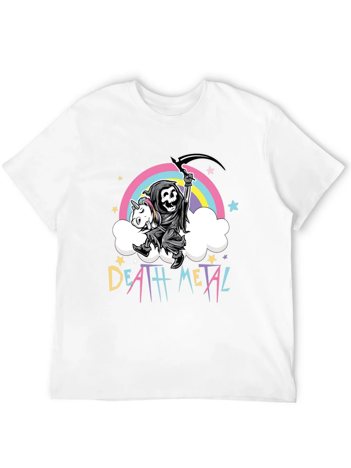 Death Metal Grim Reaper Unicorn T-Shirt product image 10