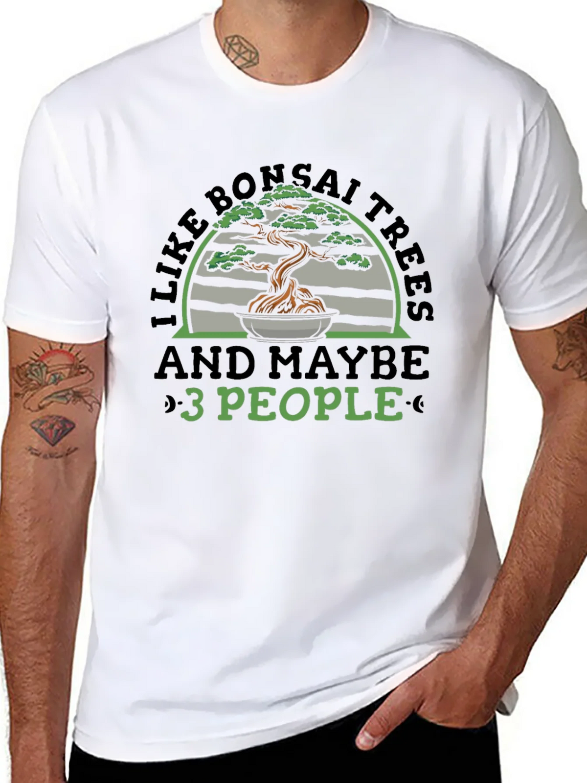 Bonsai Trees & 3 People Graphic Tee product image 6