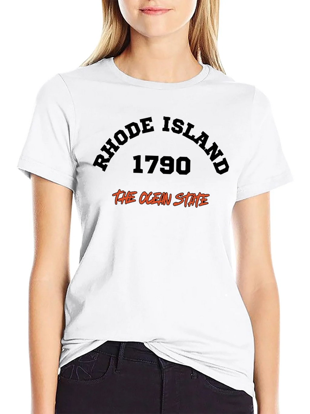 Rhode Island 1790 Ocean State Black T-Shirt product image 6