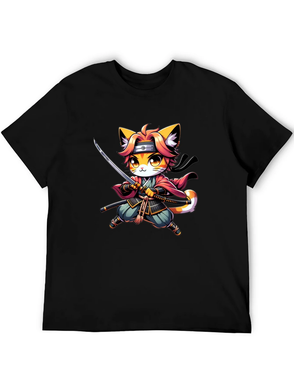 Ninja Cat T-Shirt - Black product image 5