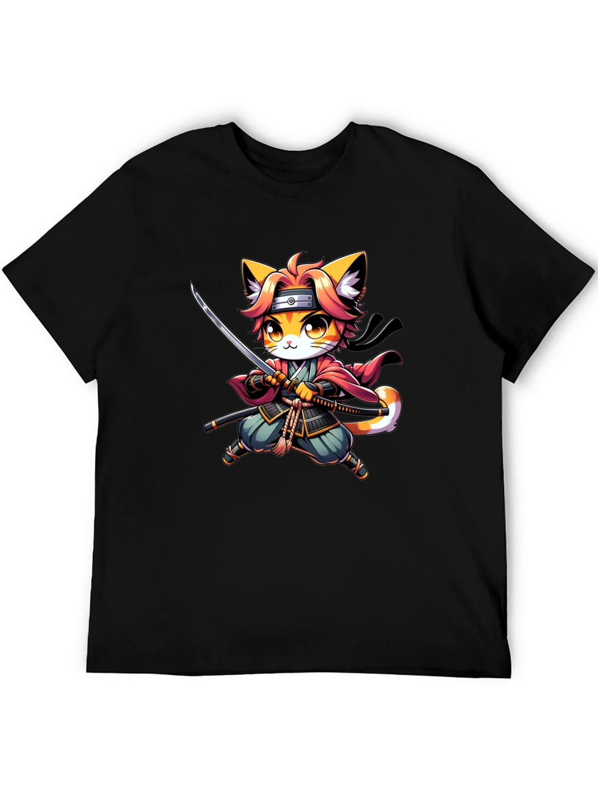 Ninja Cat T-Shirt - Black product image 5