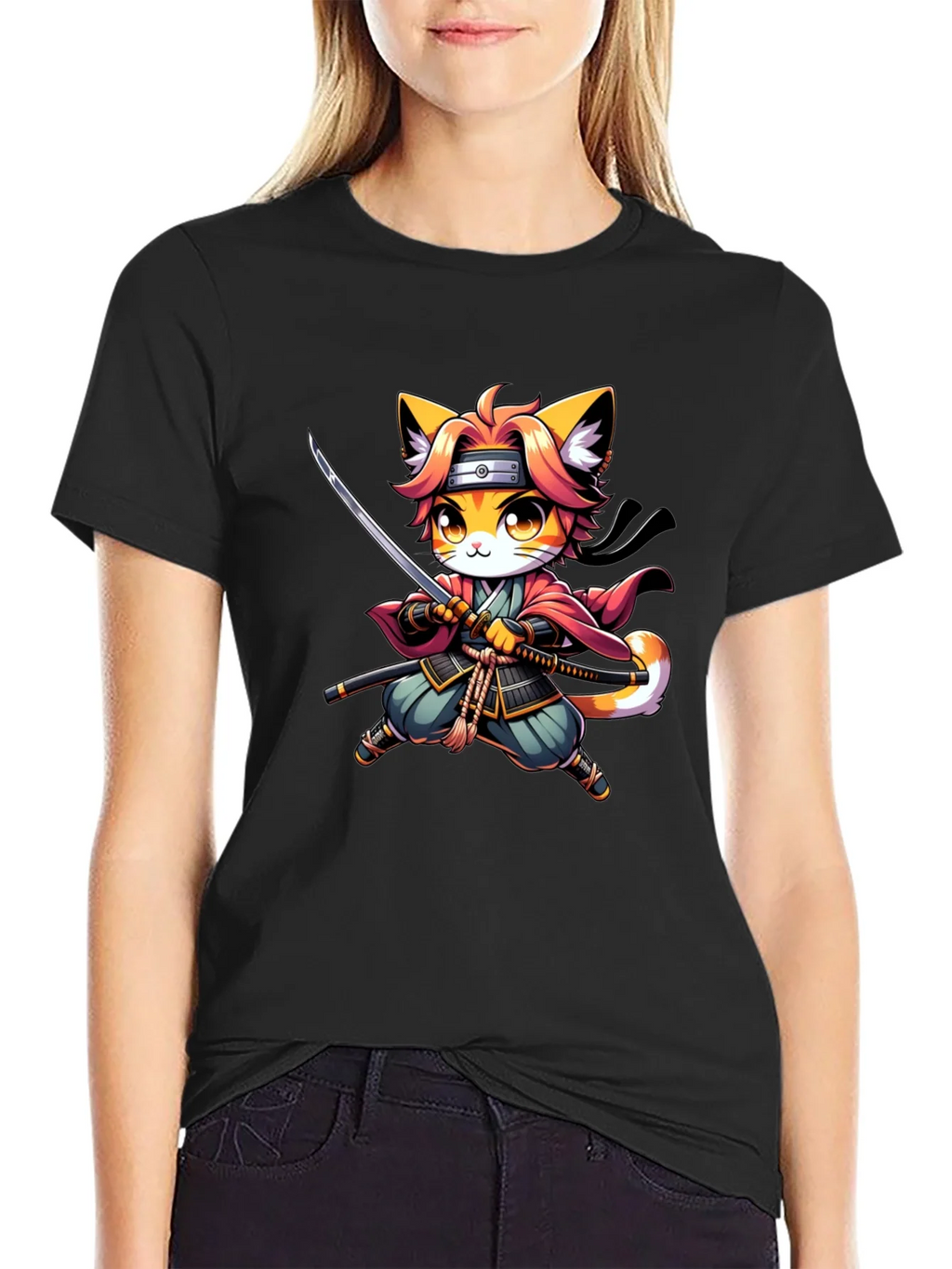 Ninja Cat T-Shirt - Black product image 2