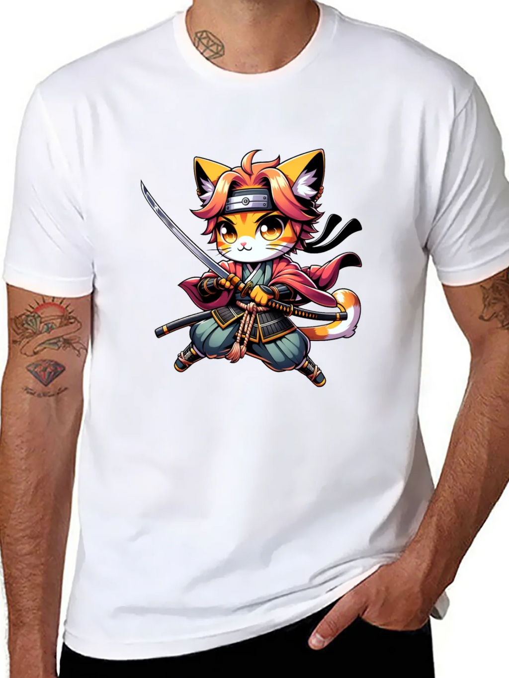 Ninja Cat T-Shirt - Black product image 7