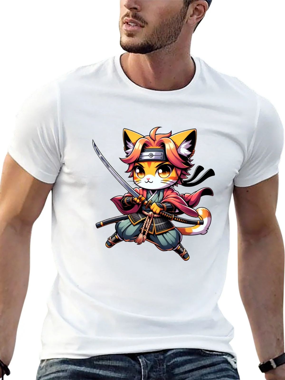 Ninja Cat T-Shirt - Black product image 12