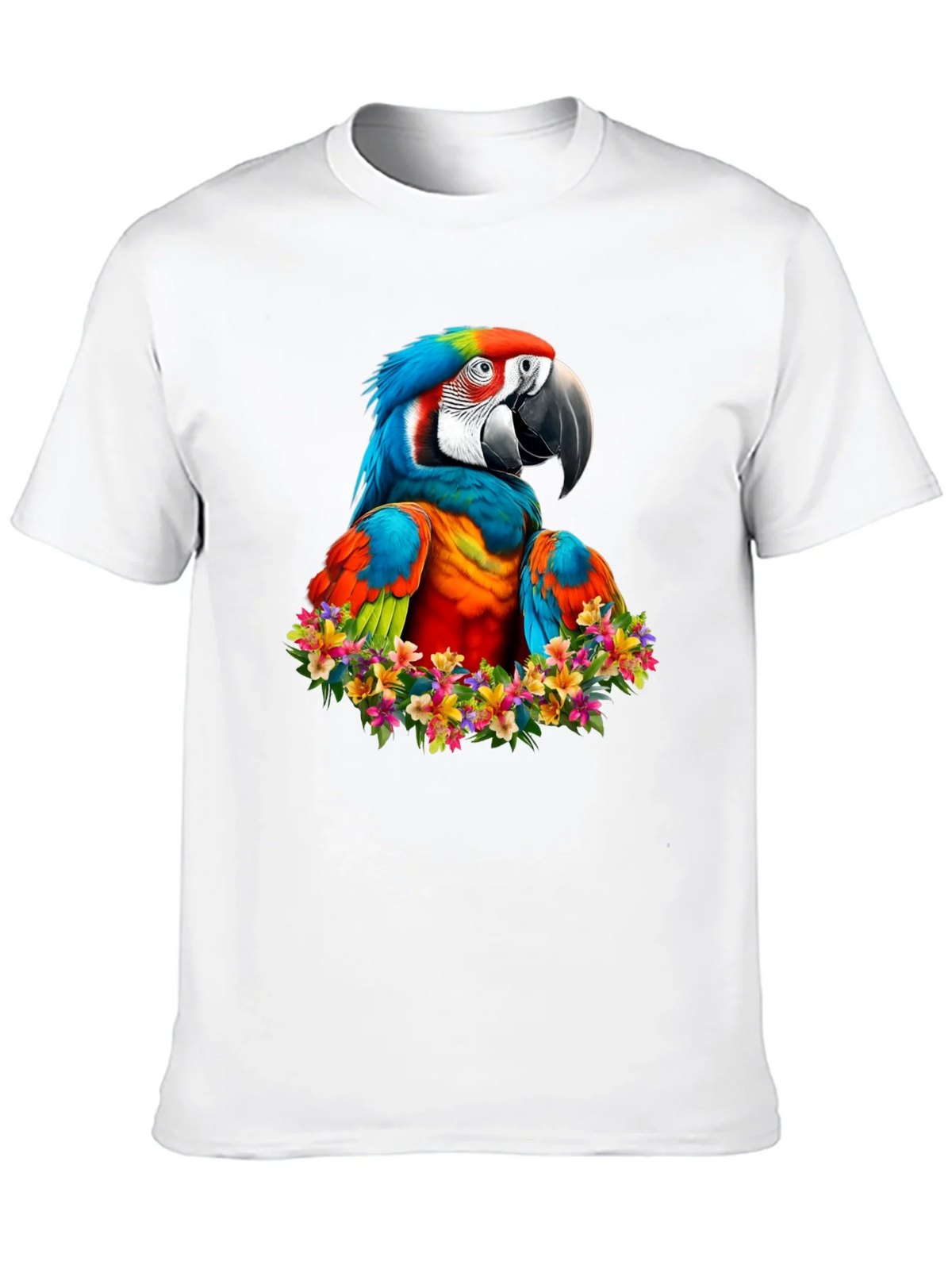 Macaw Parrot Floral Wreath Graphic T-Shirt product image 8