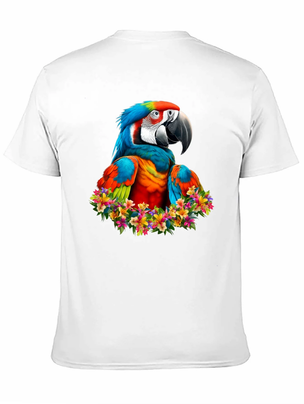 Macaw Parrot Floral Wreath Graphic T-Shirt product image 9