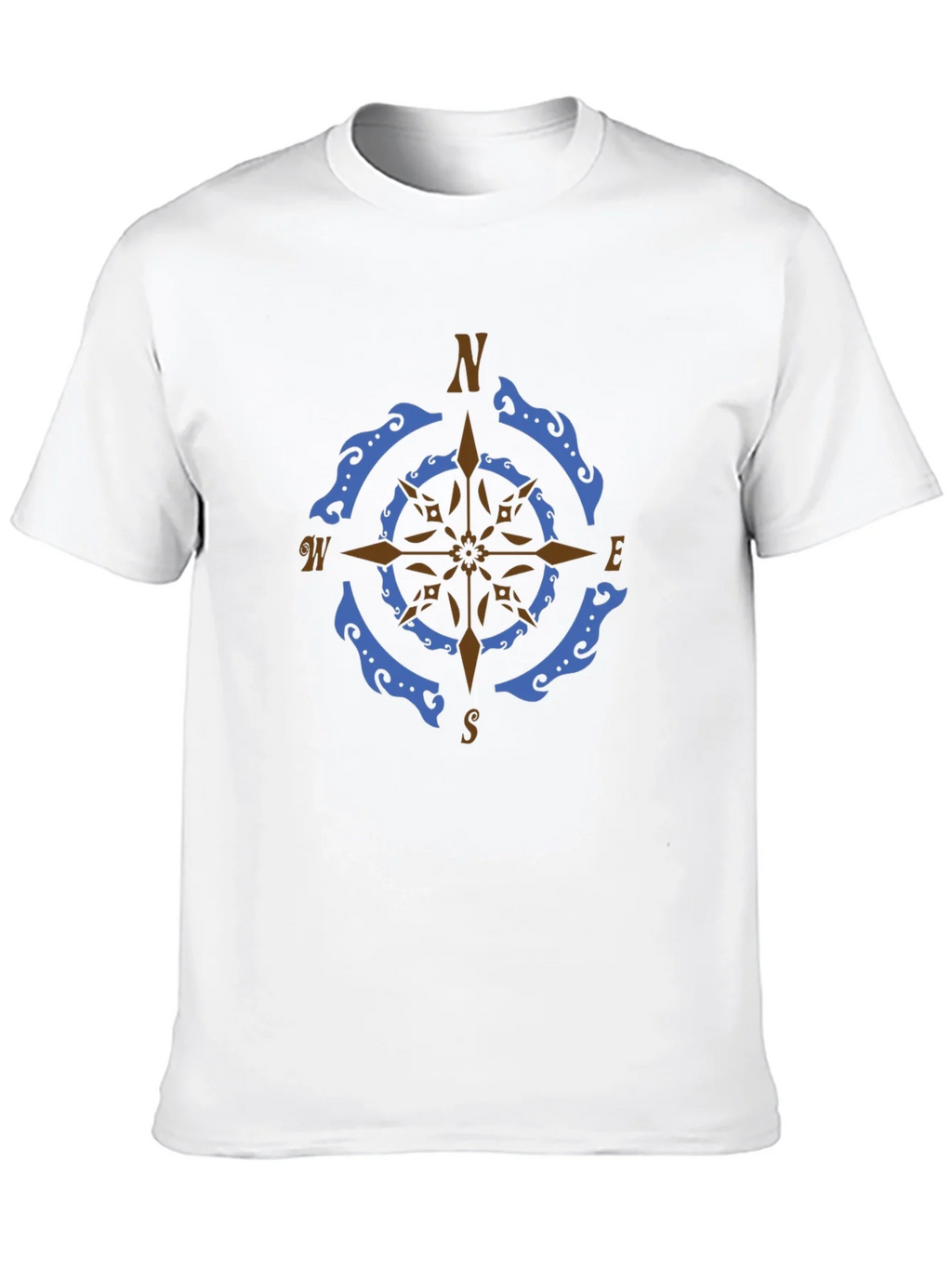Nautical Compass Rose Graphic Tee - Black product image 9