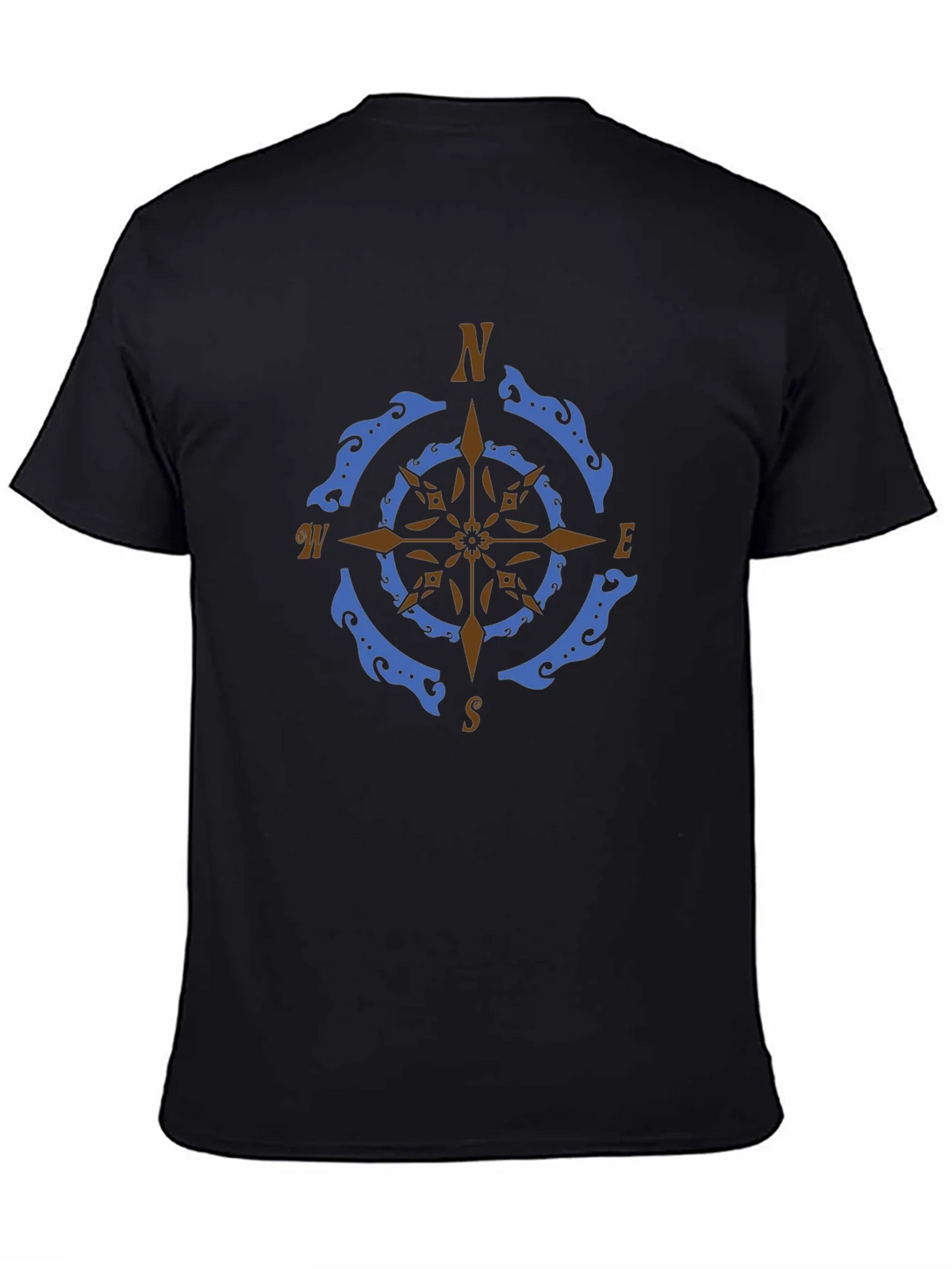 Nautical Compass Rose Graphic Tee - Black product image 4