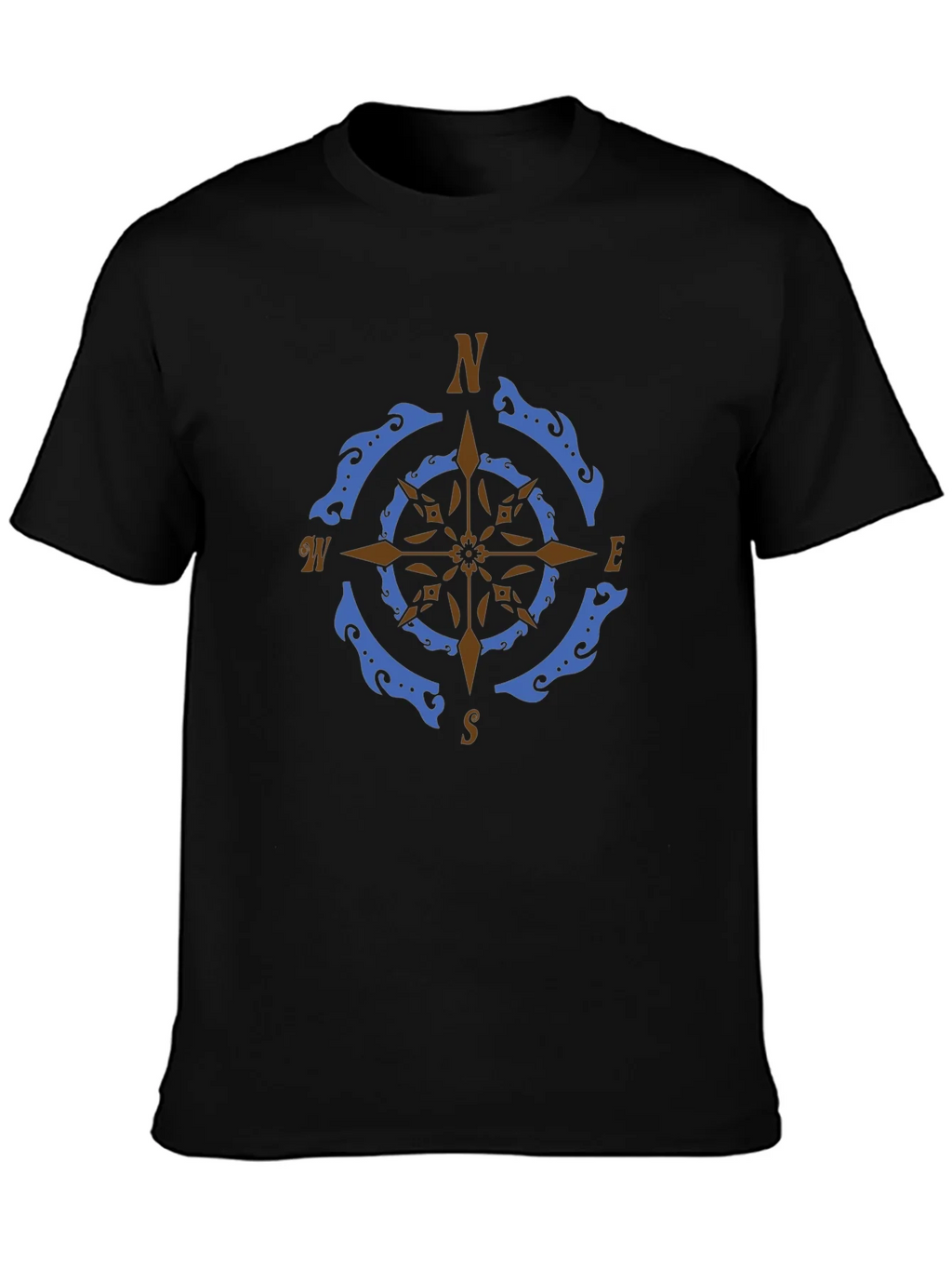 Nautical Compass Rose Graphic Tee - Black product image 3