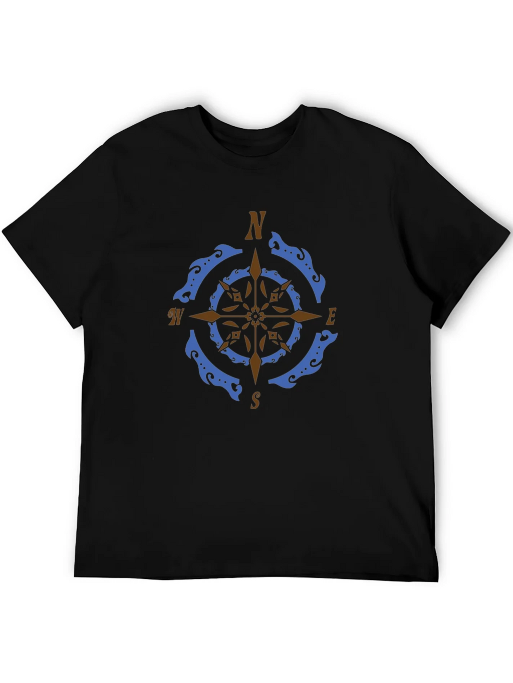 Nautical Compass Rose Graphic Tee - Black product image 5