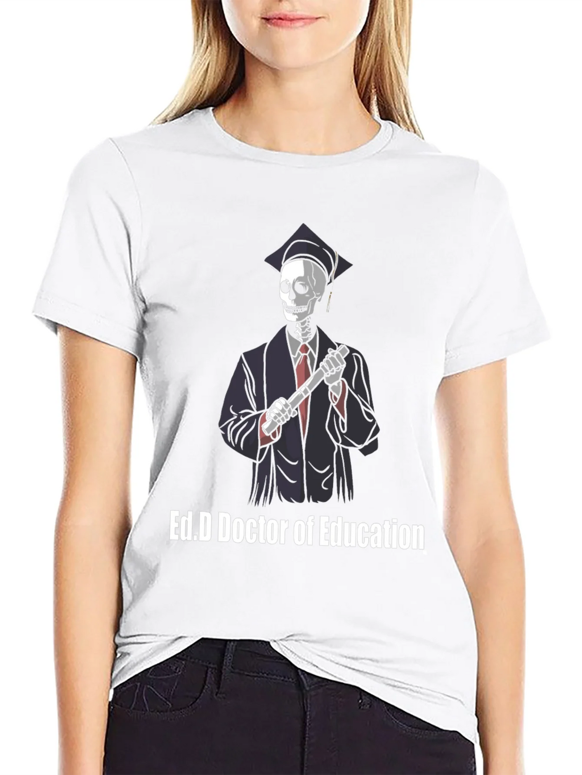 Ed.D Doctor of Education Skeleton Graphic T-Shirt product image 7