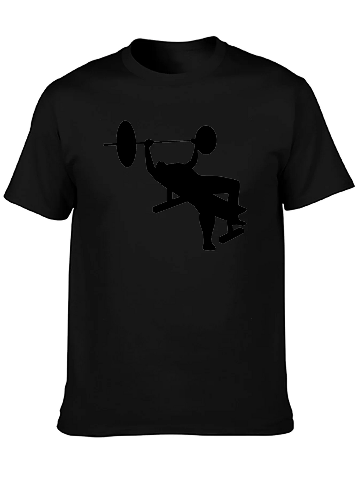 Bench Press Silhouette Black T-Shirt product image 3