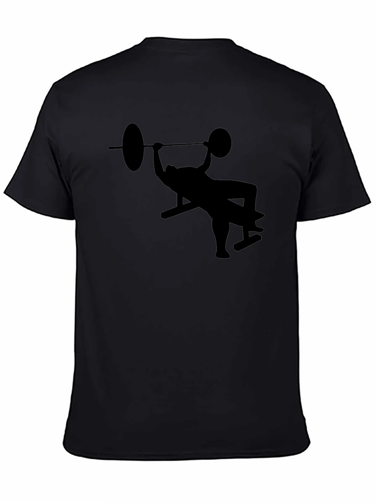 Bench Press Silhouette Black T-Shirt product image 4