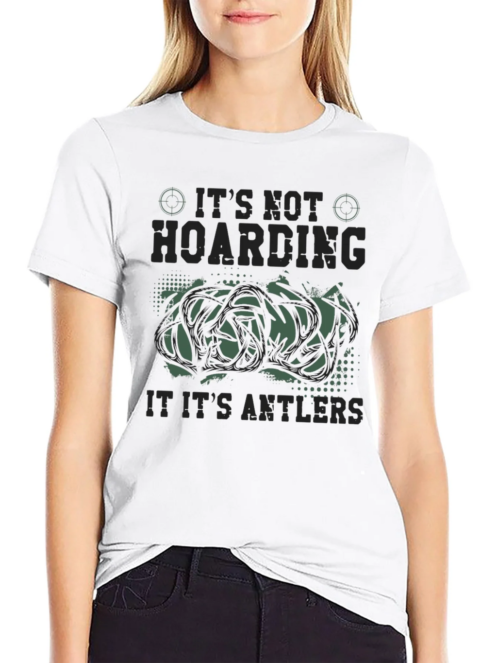 Its Not Hoarding Antlers Funny Hunting Graphic T-Shirt product image 7