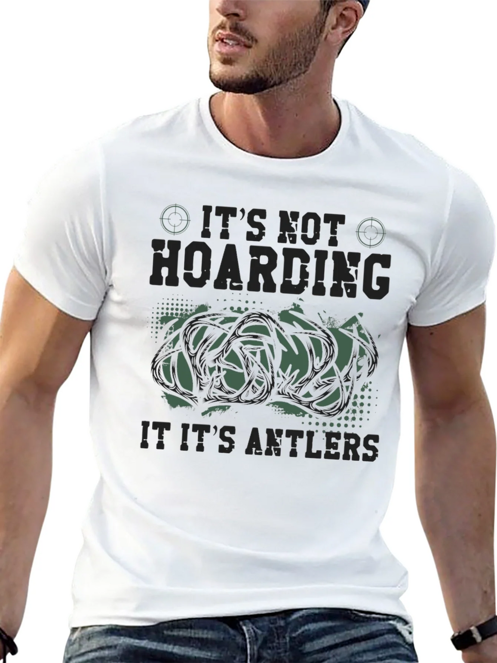Its Not Hoarding Antlers Funny Hunting Graphic T-Shirt product image 11
