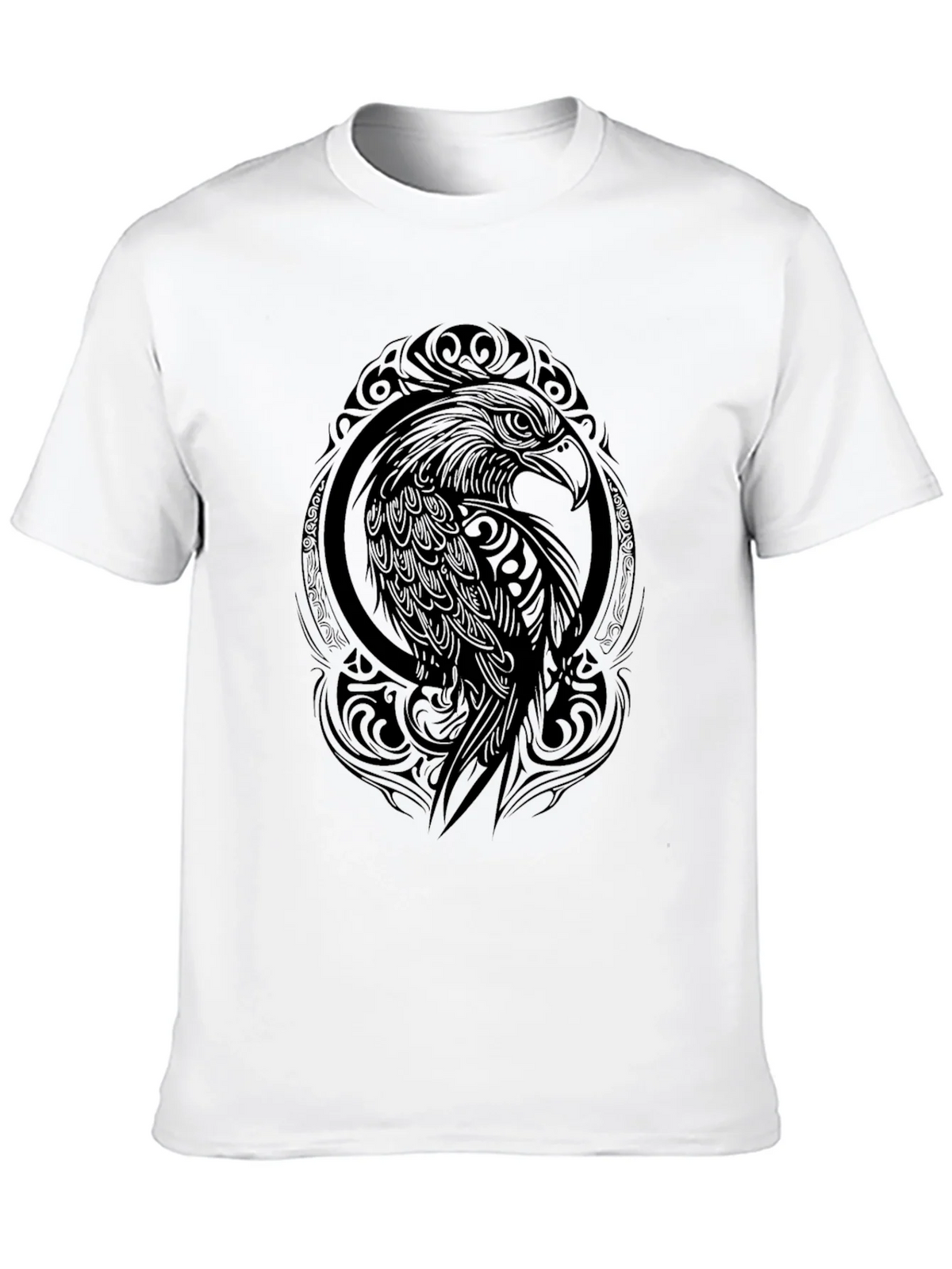 Tribal Eagle Graphic Black T-Shirt product image 8