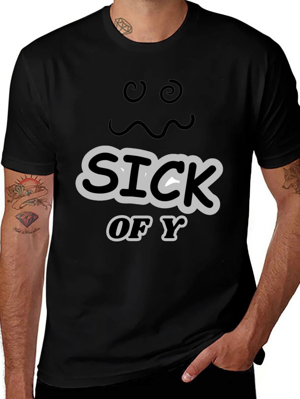 Sick of You Graphic Tee - Mens Black T-Shirt product image 1