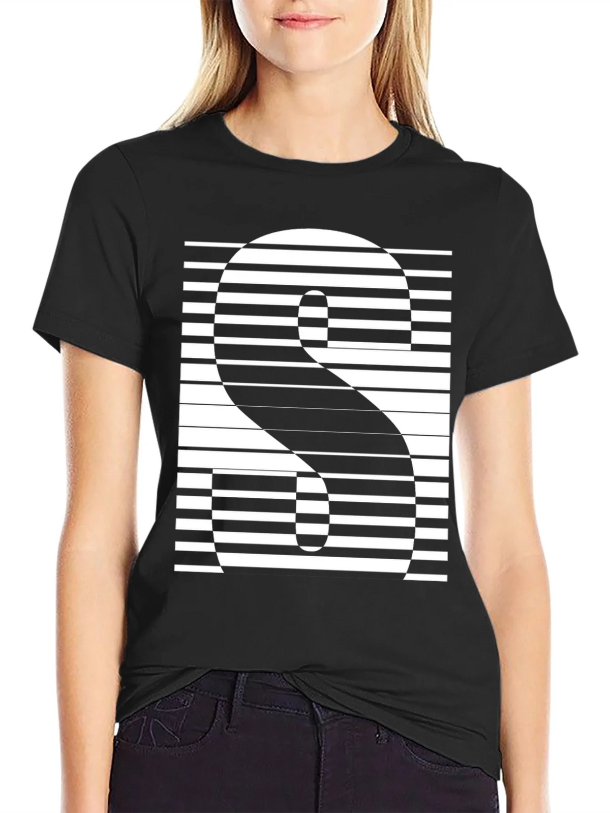 Abstract Striped S Graphic Tee product image 2