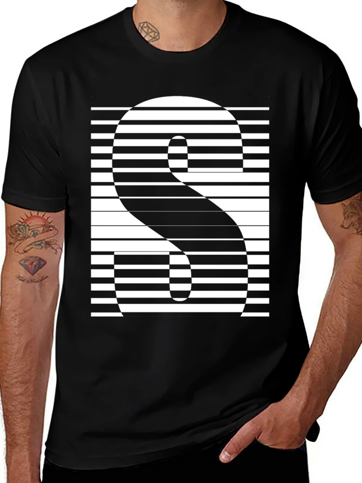 Abstract Striped S Graphic Tee product image 1