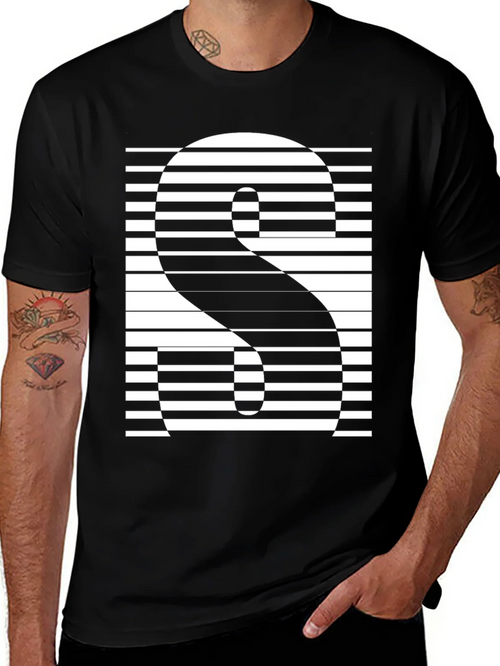 Abstract Striped S Graphic Tee product image 1