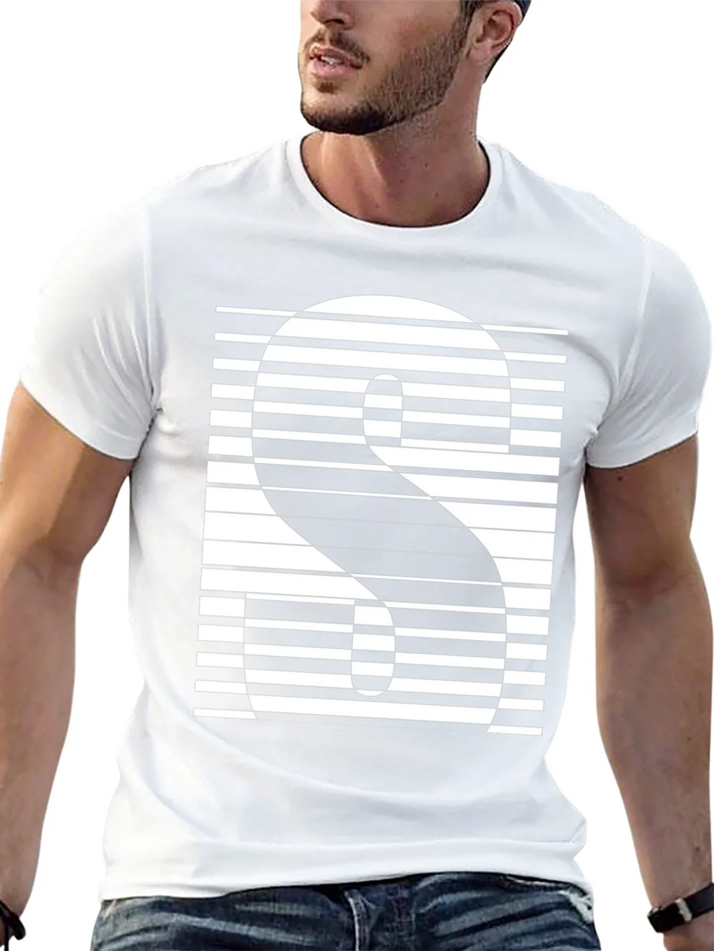 Abstract Striped S Graphic Tee product image 12