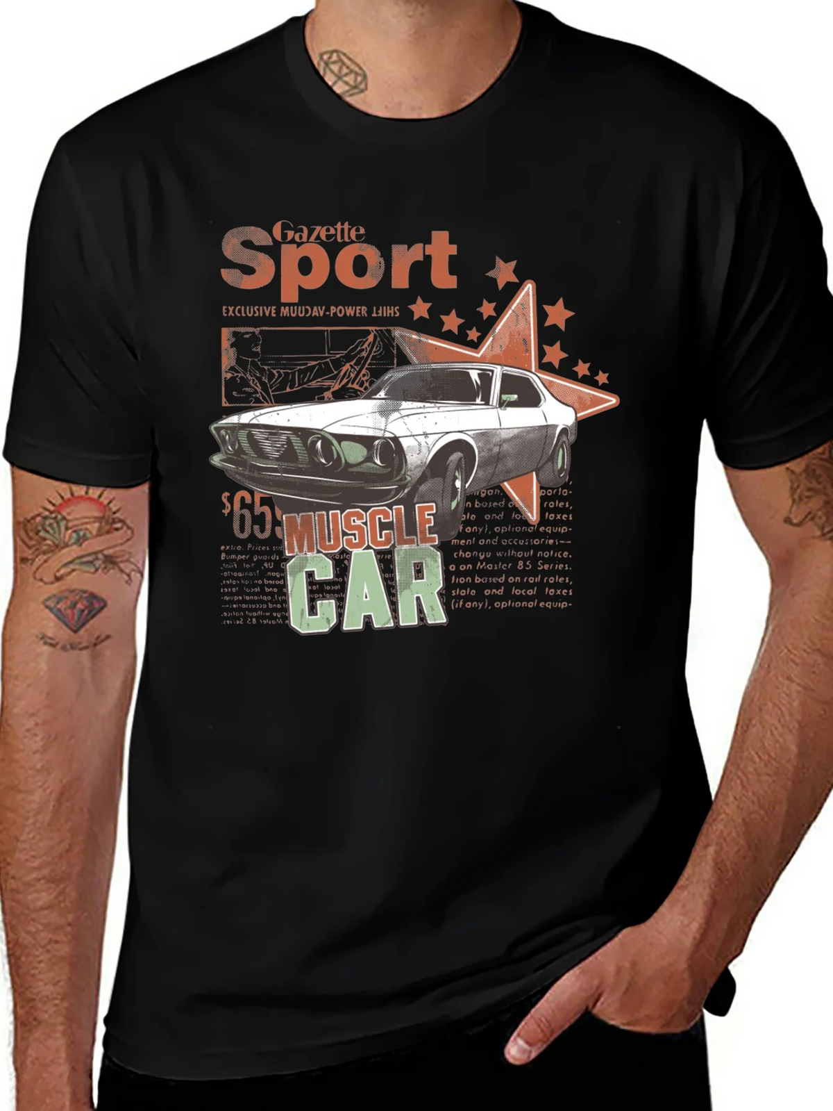 Muscle Car Gazette Sport Black T-Shirt product image 1
