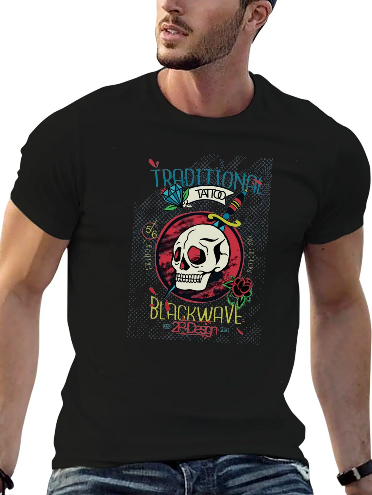 Traditional Tattoo Style Graphic T-Shirt product image 3