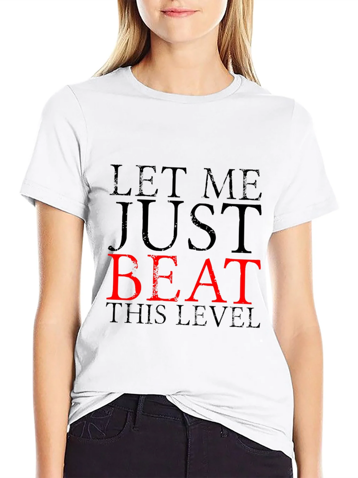Let Me Just Beat This Level Black T-Shirt product image 6