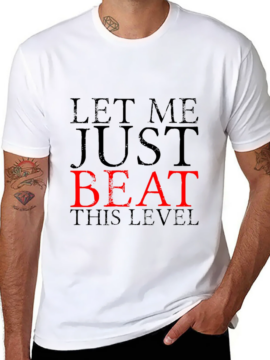 Let Me Just Beat This Level Black T-Shirt product image 5