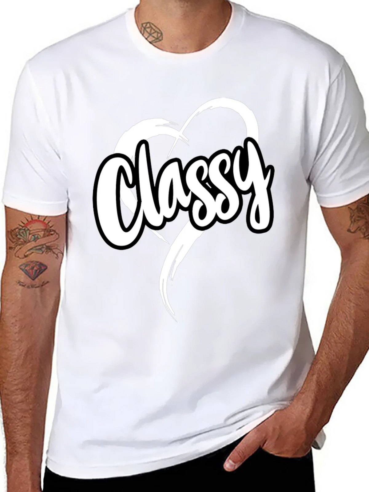 Classy Heart Tee - Stylish Black T-Shirt product image 7