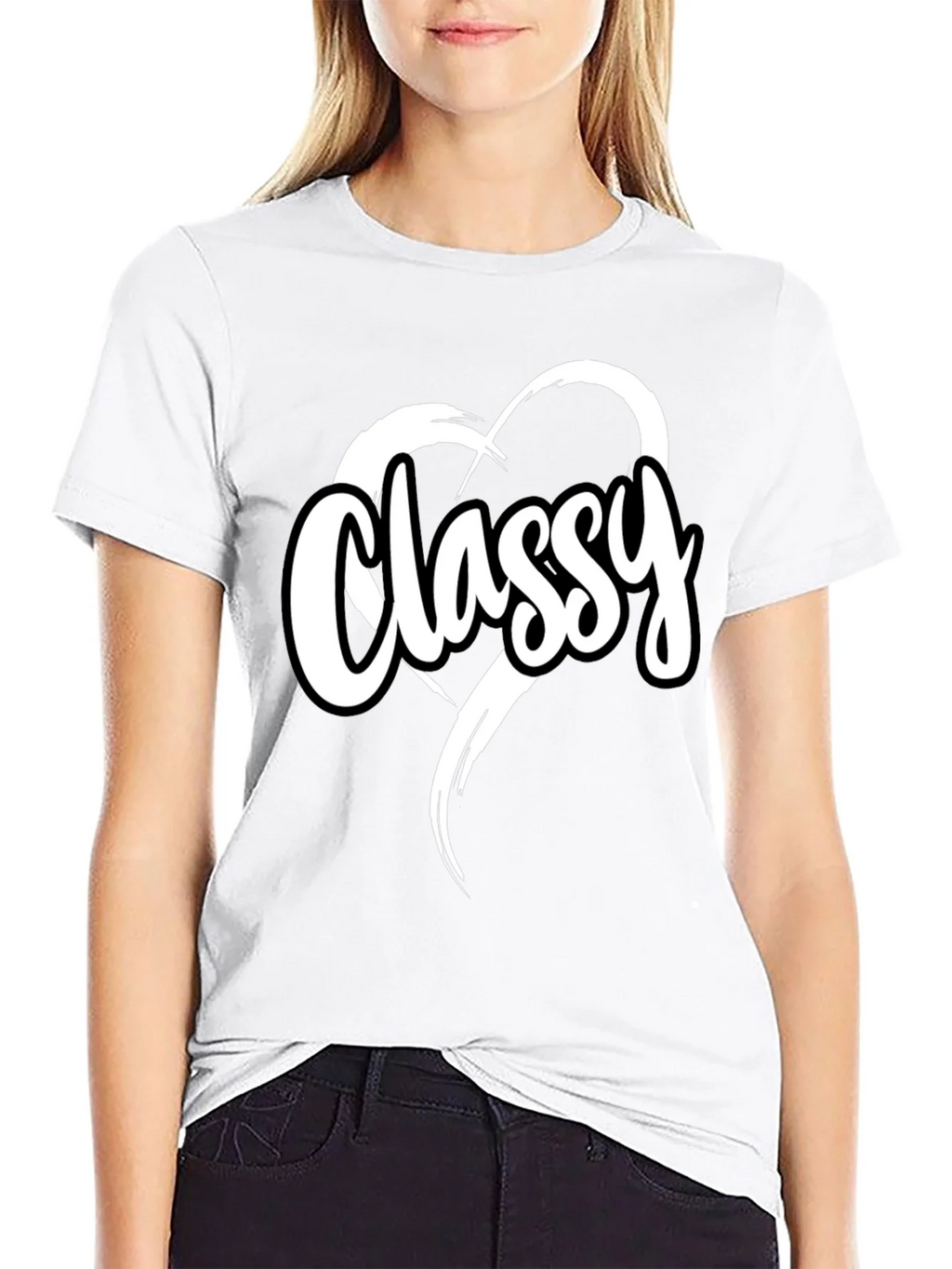Classy Heart Tee - Stylish Black T-Shirt product image 8