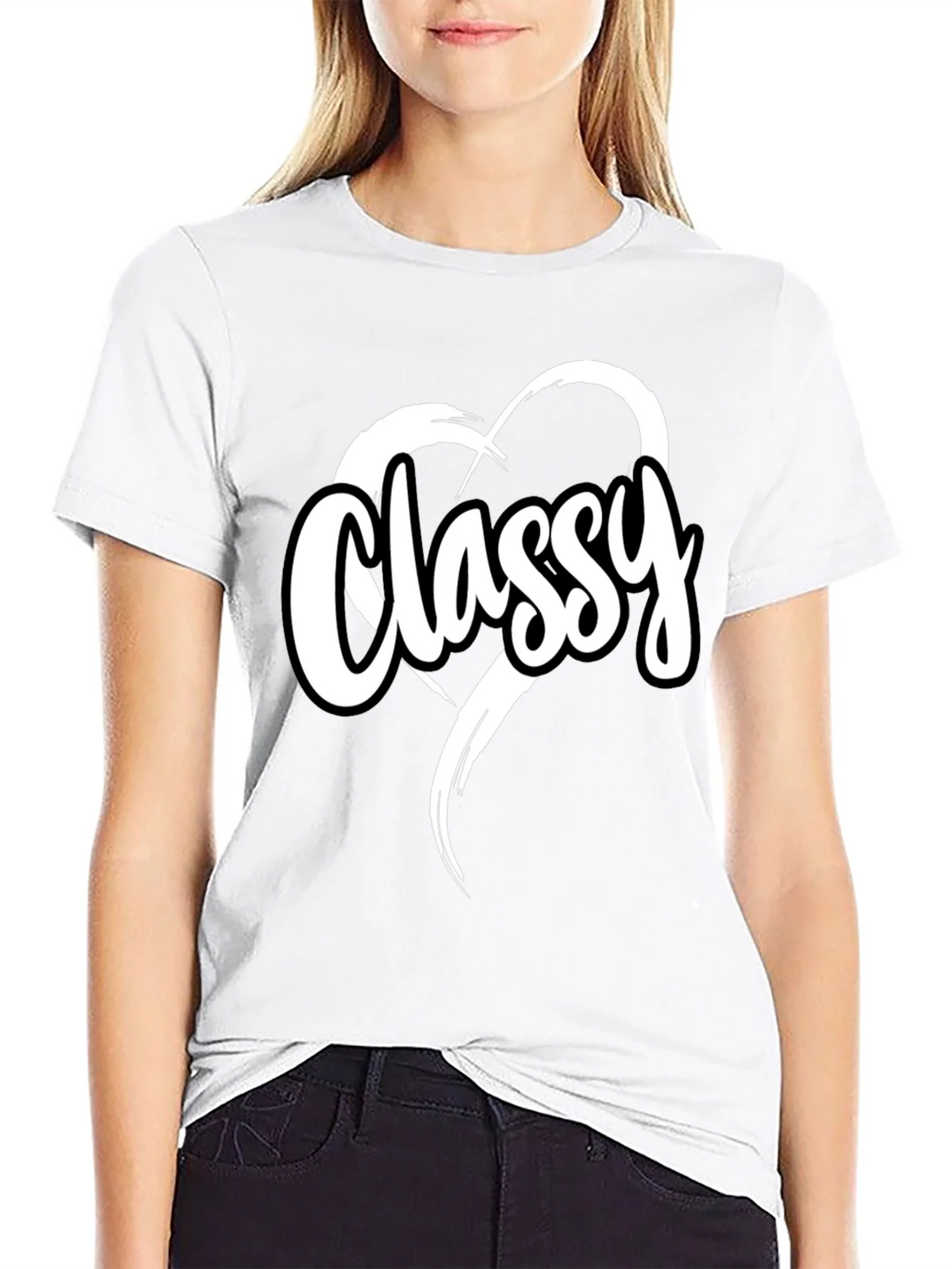 Classy Heart Tee - Stylish Black T-Shirt product image 8