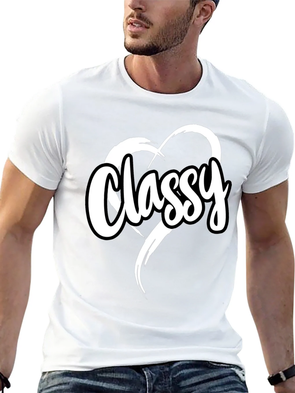 Classy Heart Tee - Stylish Black T-Shirt product image 10