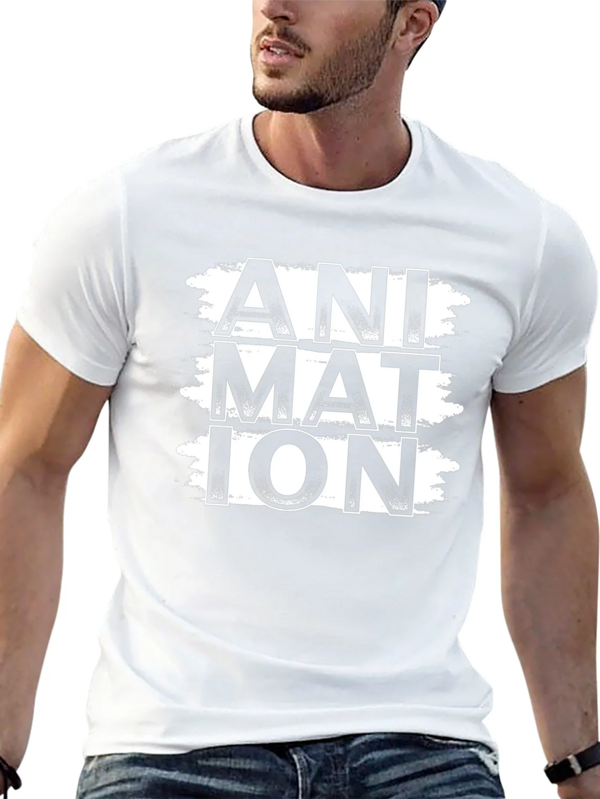 Animation Graphic Print Black T-Shirt product image 11