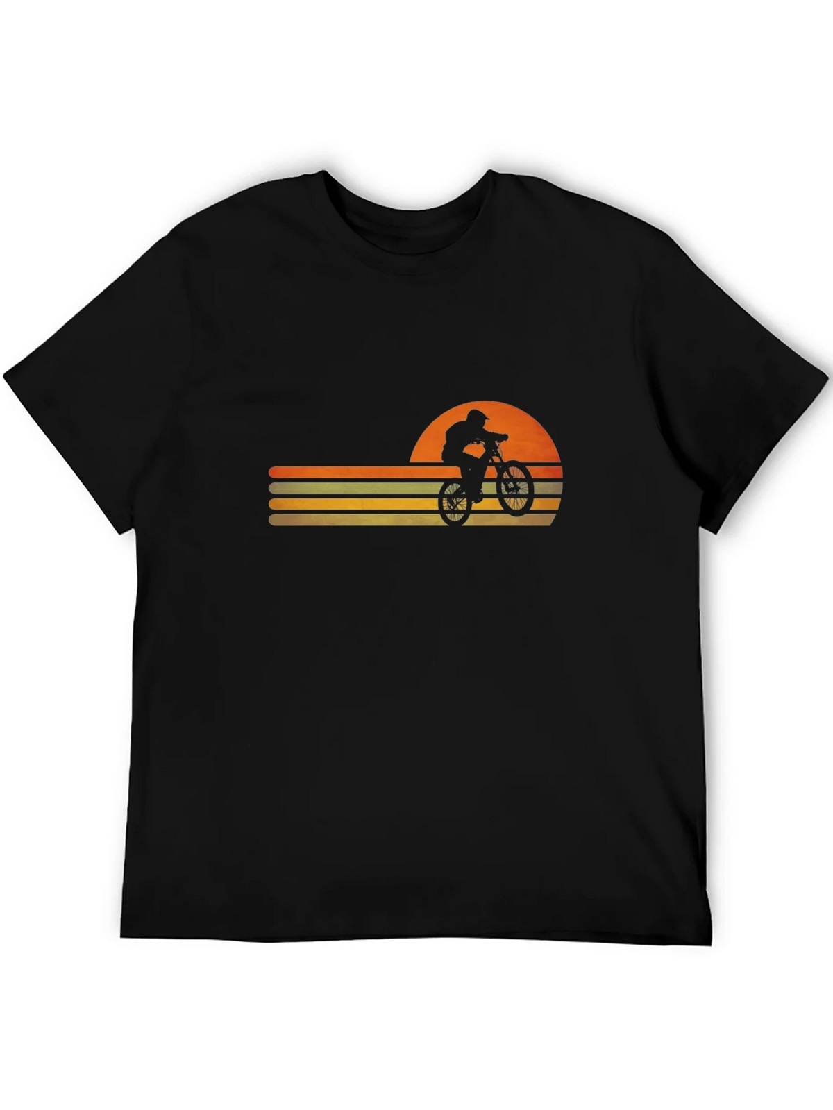 Retro Sunset Mountain Bike Graphic Tee product image 4