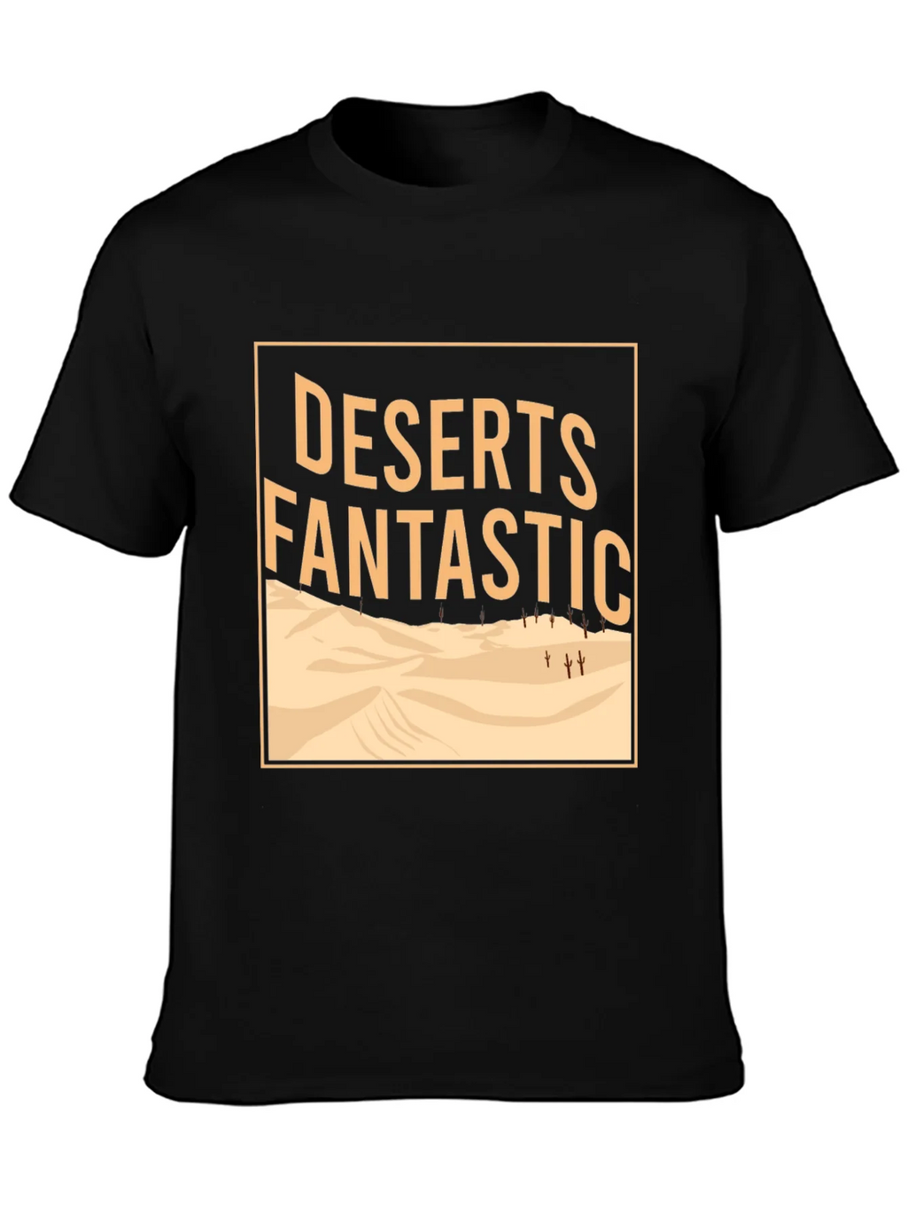 Deserts Fantastic Graphic Tee - Mens Crew Neck Black T-Shirt product image 3