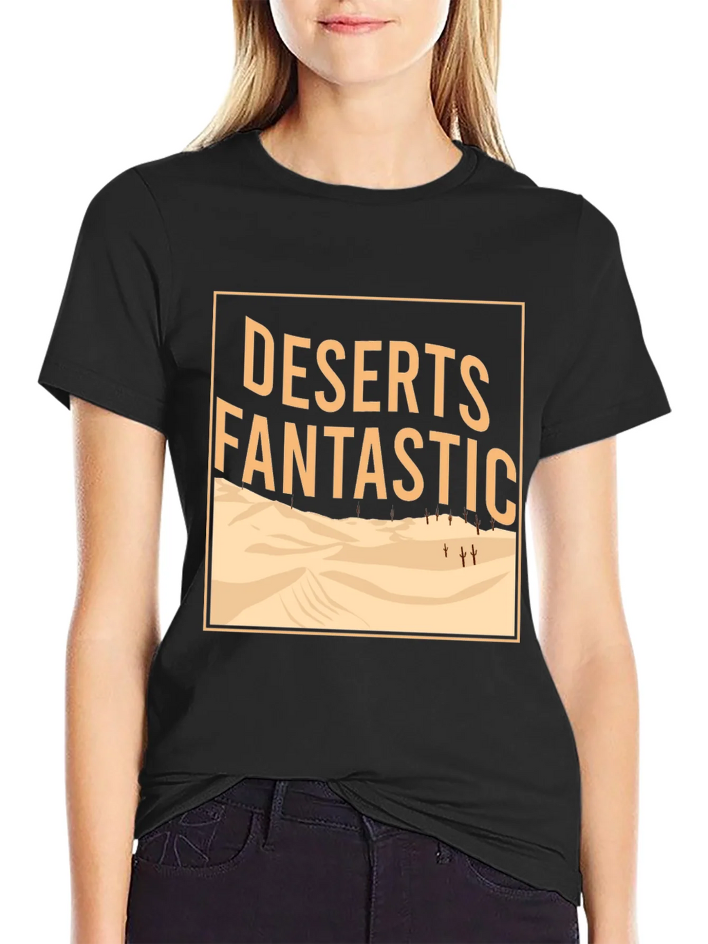Deserts Fantastic Graphic Tee - Mens Crew Neck Black T-Shirt product image 2