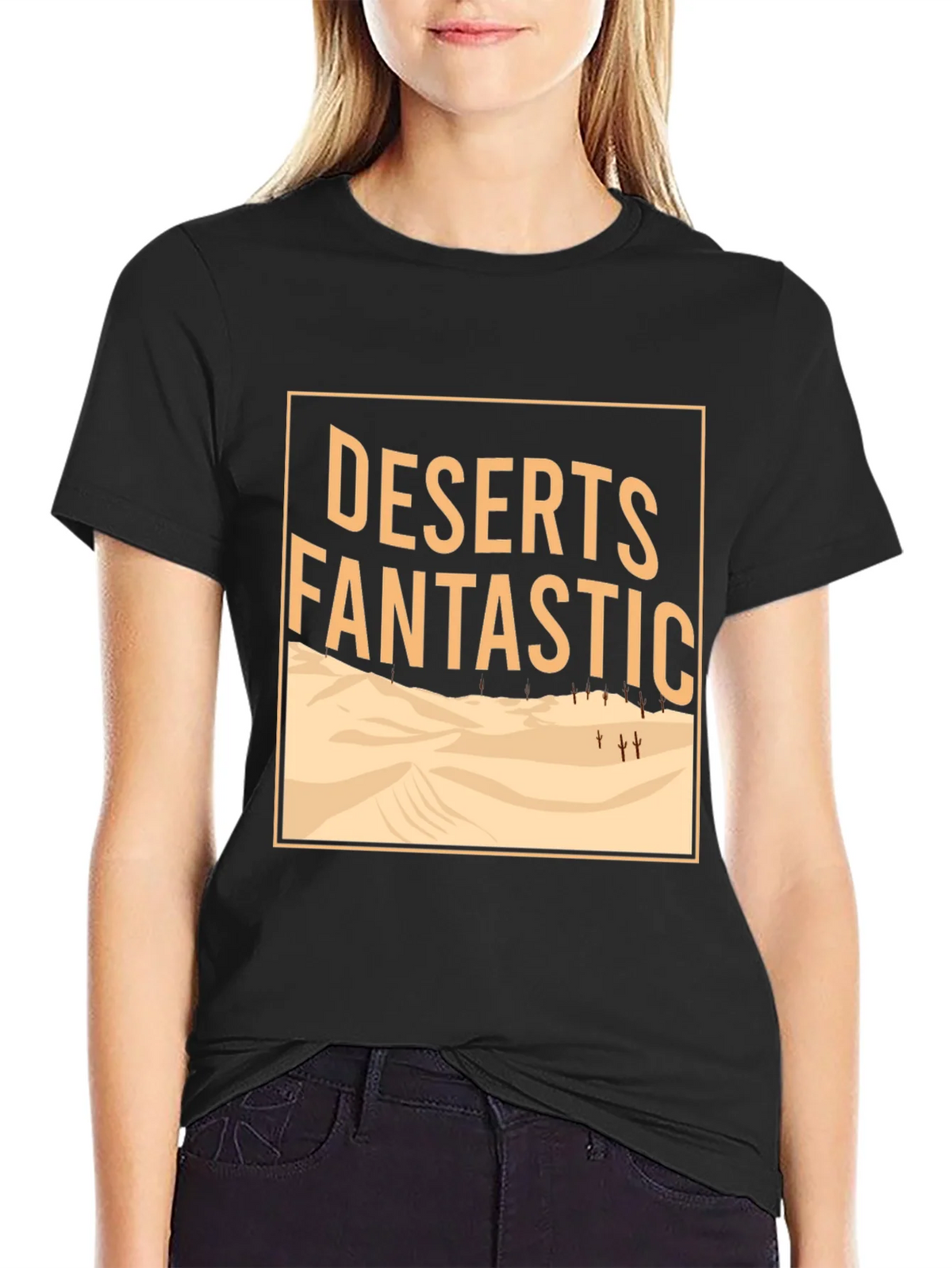Deserts Fantastic Graphic Tee - Mens Crew Neck Black T-Shirt product image 2