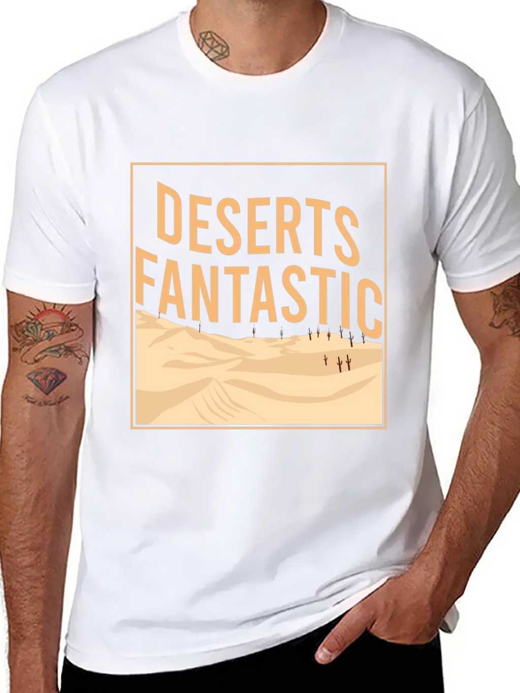 Deserts Fantastic Graphic Tee - Mens Crew Neck Black T-Shirt product image 7