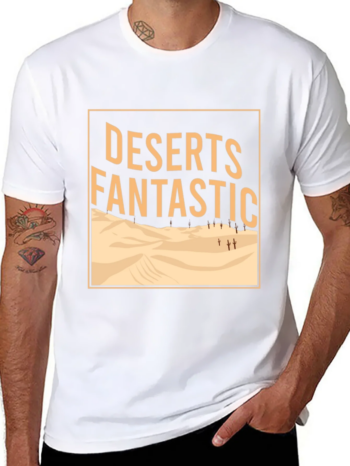 Deserts Fantastic Graphic Tee - Mens Crew Neck Black T-Shirt product image 7