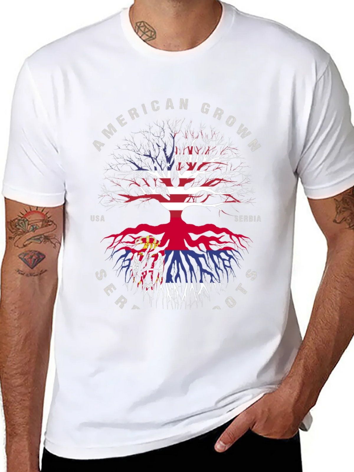 American Grown Serbian Roots T-Shirt product image 5